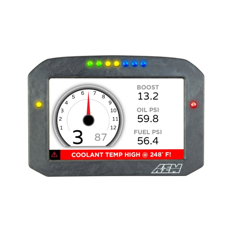 AEM CD-7G Carbon Flush Digital Dash Display w/ Internal 20Hz GPS & Antenna