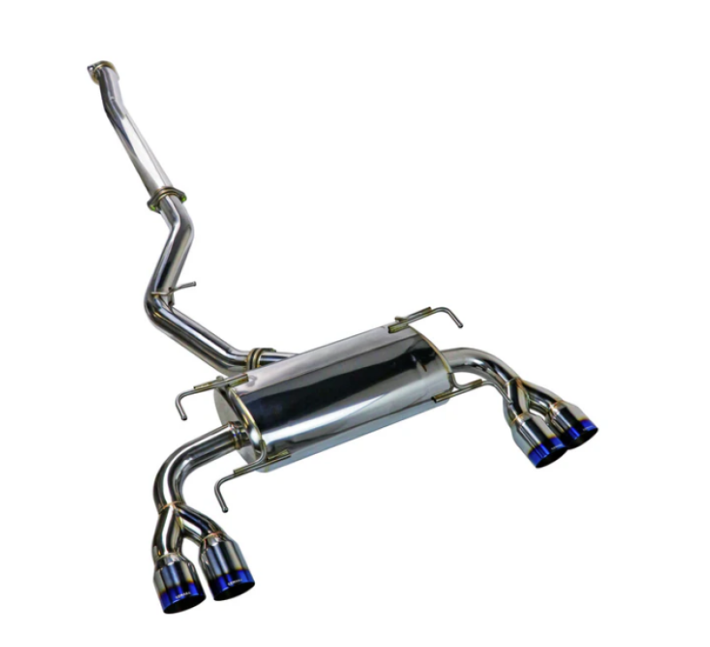 Remark 08-14 Subaru STi GR Hatch Sports Touring Spec - Burnt Quad Tips (Non-Resonated)