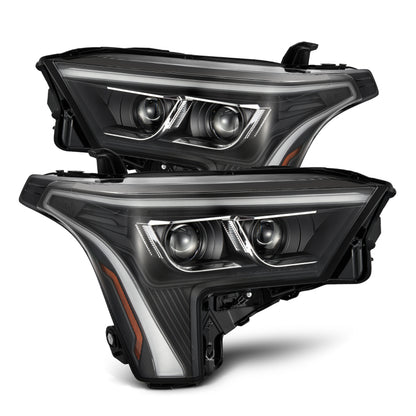 AlphaRex 22-23 Toyota Tundra LUXX-Series Headlights Black w/White DRL - Req 810029 OR 810030