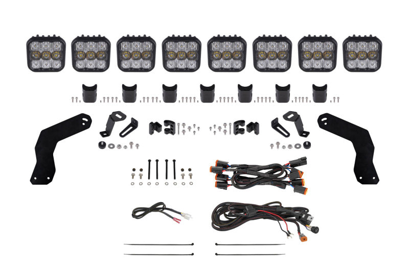 Diode Dynamics 17-24 Can-Am Maverick X3 SS5 Sport CrossLink Roof Lightbar Kit - White Combo