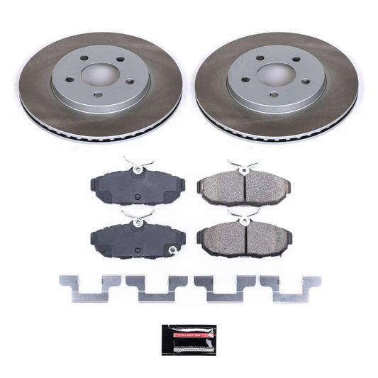 Power Stop 11-14 Ford Mustang Rear Semi-Coated Rotor Kit