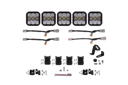 Diode Dynamics SS5 Pro Universal CrossLink 5-Pod Lightbar - White Combo