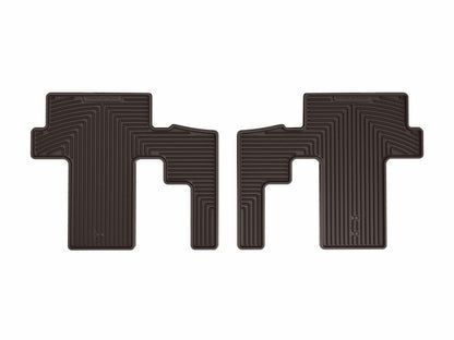 WeatherTech 22-26 Kia Carnival-8 Passenger-2nd Row Rear All-Weather Floor Mats 2pc - Cocoa