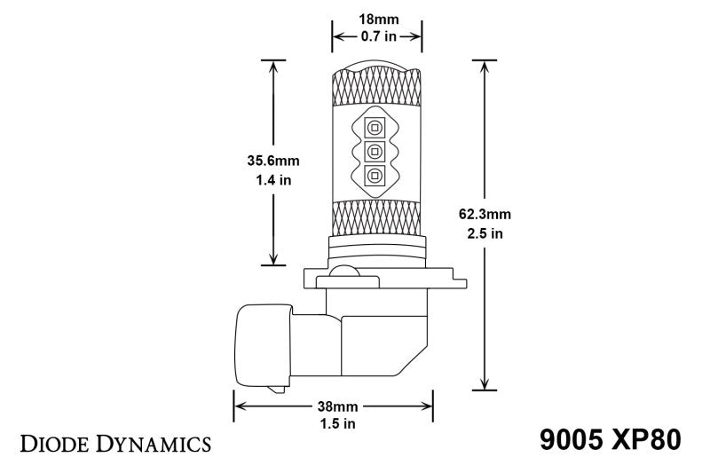 Diode Dynamics 9005 XP80 LED - Cool - White (Pair)