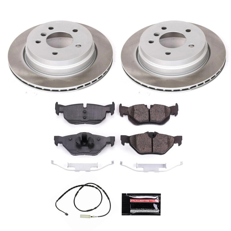 Power Stop 13-15 BMW X1 Rear Semi-Coated Rotor Kit