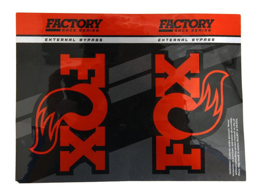 Fox Racing Shox Decals For 2.5 Series Reservoir, Black w/Orange Logo