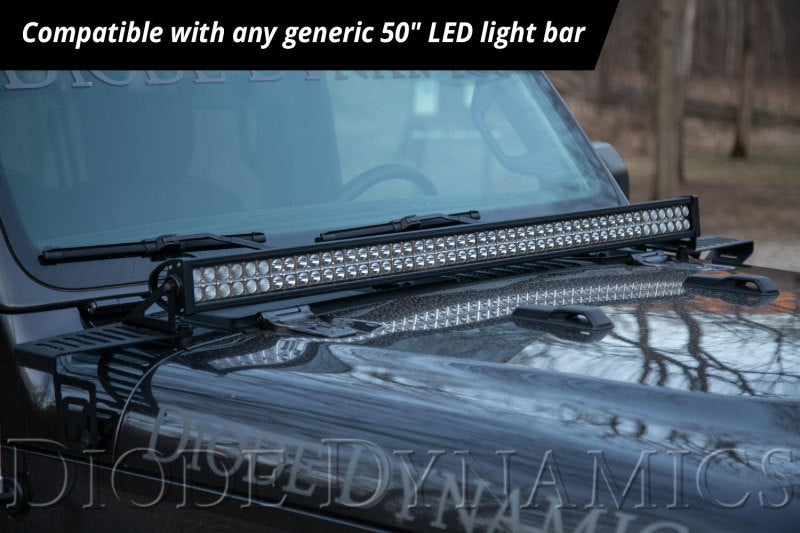 Diode Dynamics 18-21 Jeep JL Wrangler/Gladiator SS50 Hood LED Light Bar Kit - White Combo