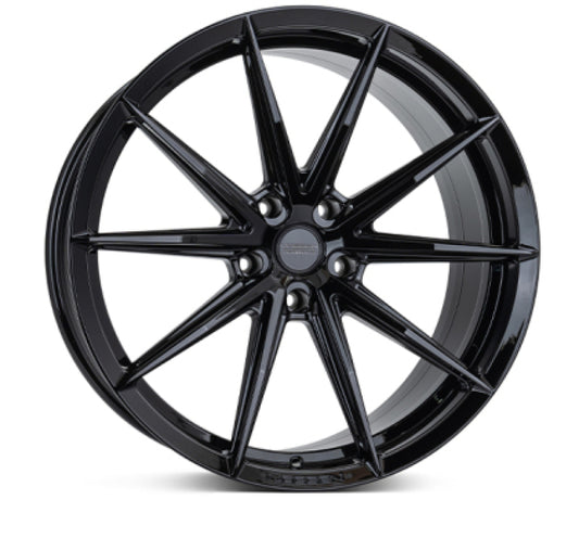 Vossen HFX-2 19x8.5 - 5x120 - ET30 - Flat Face - 72.56 - Gloss Black Wheel