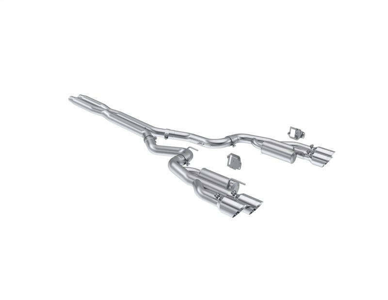 MBRP 2024+ Ford Mustang 5.0L T304 SS 3in Cat-Back Dual Split Exhaust w/ Quad Tips (Valve Delete)
