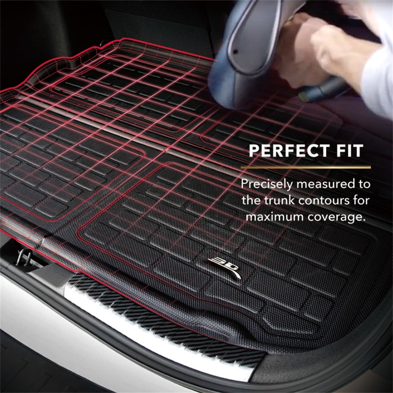 3D MAXpider 19-24 BMW X4 (G02) (w/o Spare Tire) Kagu Cross Fold Cargo Liner -Black