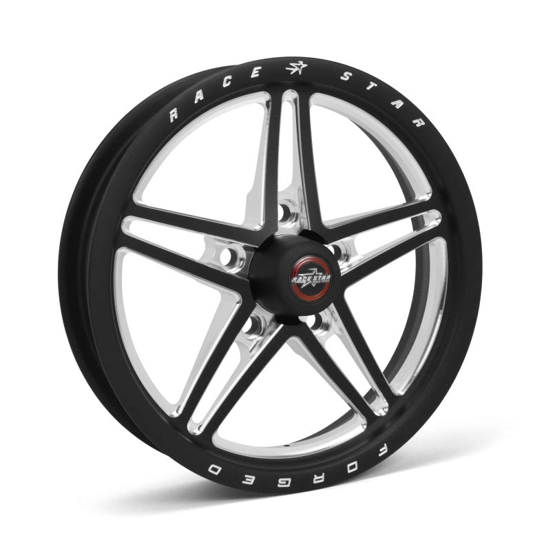 Race Star 63 Pro Forged 15x3.50 Lug Mount 5x4.50 BC / 2.25in. BS Wheel - Black Anodized/Machined