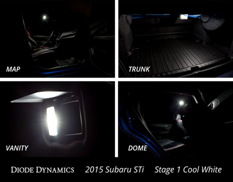 Diode Dynamics 15-19 Subaru WRX Interior Light Kit Stage 2 - Cool - White