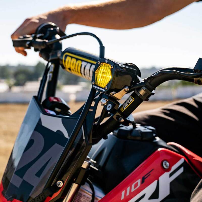 Baja Designs S1 Wide Cornering Electric Start Pit Bike LED Light