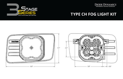 Diode Dynamics SS3 Type CH LED Fog Light Kit Sport ABL - White SAE Fog