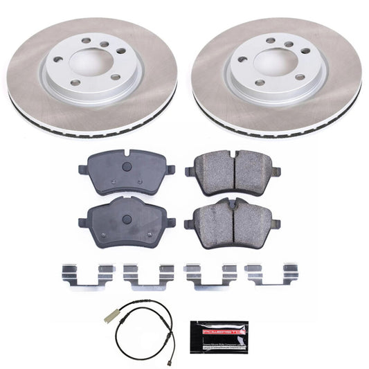 Power Stop 13-16 Mini Cooper Paceman Front Semi-Coated Rotor Kit