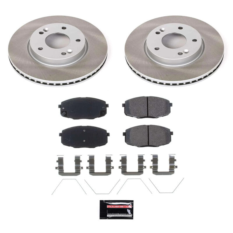 Power Stop 17-19 Kia Soul Front Semi-Coated Rotor Kit