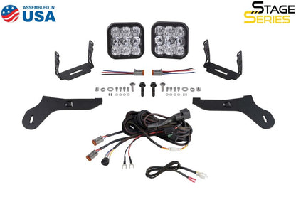 Diode Dynamics 17-20 Ford Raptor SS5 Bumper LED Pod Light Kit Sport - White Driving