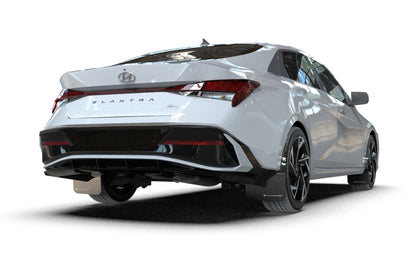 Rally Armor 24-26 Hyundai Elantra N/N Line Black Mud Flap w/White Logo