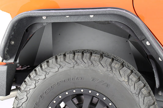 Fishbone Offroad 07-18 Jeep Wrangler JK Aluminum Rear Inner Fenders - Black Powercoat