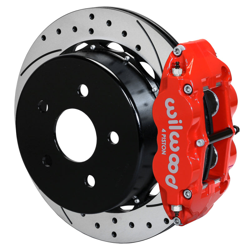 Wilwood 07-18 Jeep Wrangler Narrow Superlite 4R Rear Brake Kit SRP 13.50in Rotor w/Lines - Red