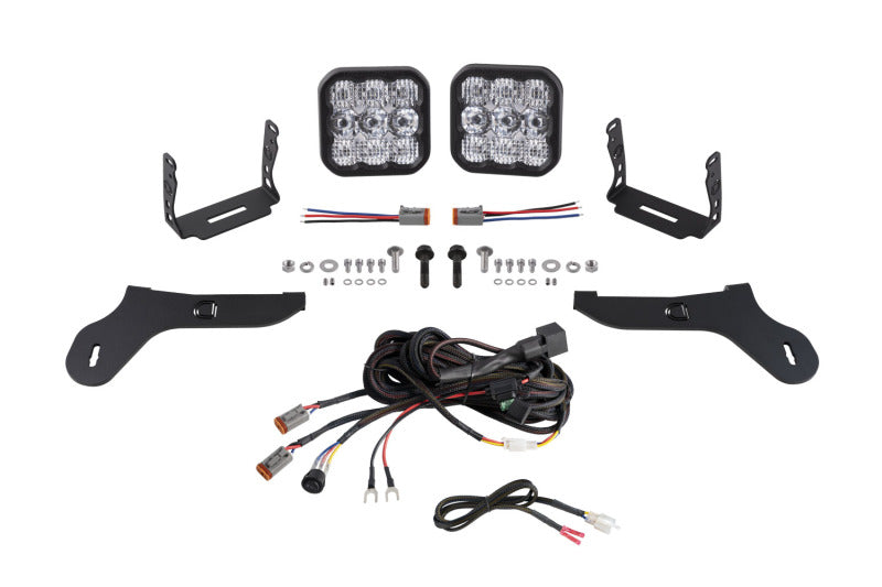 Diode Dynamics 17-20 Ford Raptor SS5 Bumper LED Pod Light Kit Sport - White Combo