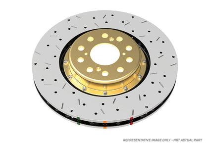 DBA 03-06 Subaru Legacy GT Wagon Front Drilled & Slotted 5000 Series 2 Piece Rotor w/ Gold Hat