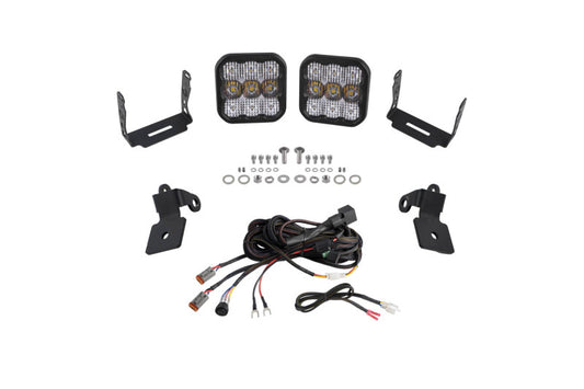 Diode Dynamics 20-Present Polaris RZR A-Pillar LED Pod Kit SS5 Pro - White Combo