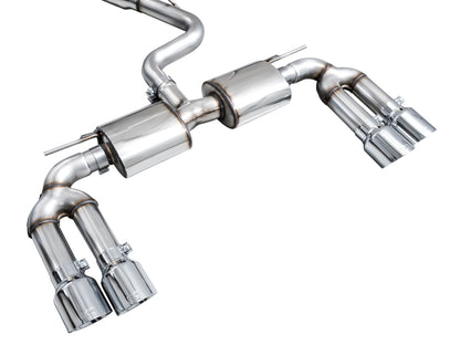 AWE Tuning 22-24 Audi 8Y S3 Touring Edition Exhaust - Chrome Silver Tips