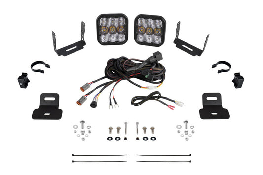 Diode Dynamics 17-24 Can-Am Maverick X3 SS5 Stage Series Ditch Light Kit - Sport White Combo