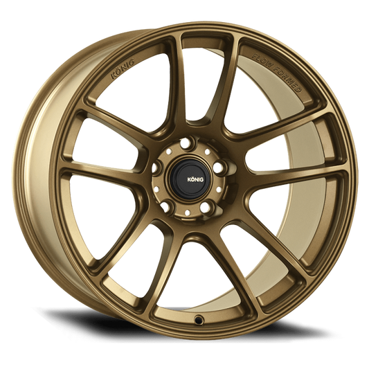 Konig Heliogram 16X8 4X108 ET40 Matte Bronze Knurled Bead Flow Formed