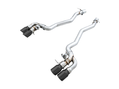 AWE Tuning 18-19 BMW M5 (F90) 4.4T AWD SwitchPath Axle-back Exhaust - Diamond Black Tips