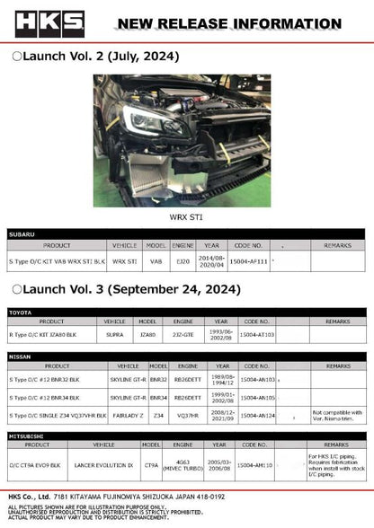 HKS S Type O/C KIT BNR32 BLK