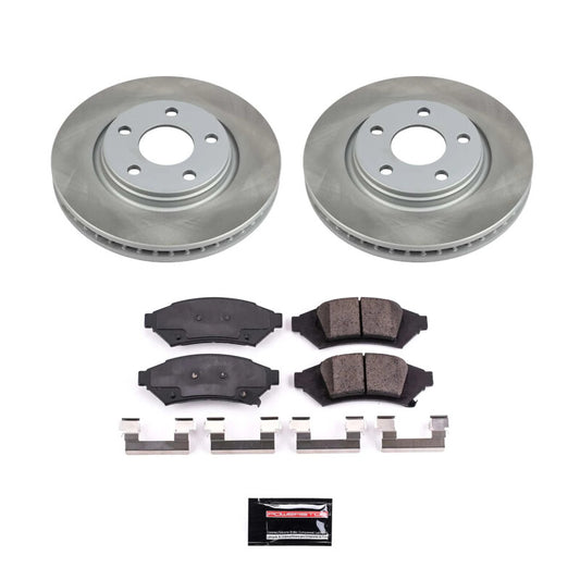 Power Stop 2009 Saturn Aura Front Semi-Coated Rotor Kit