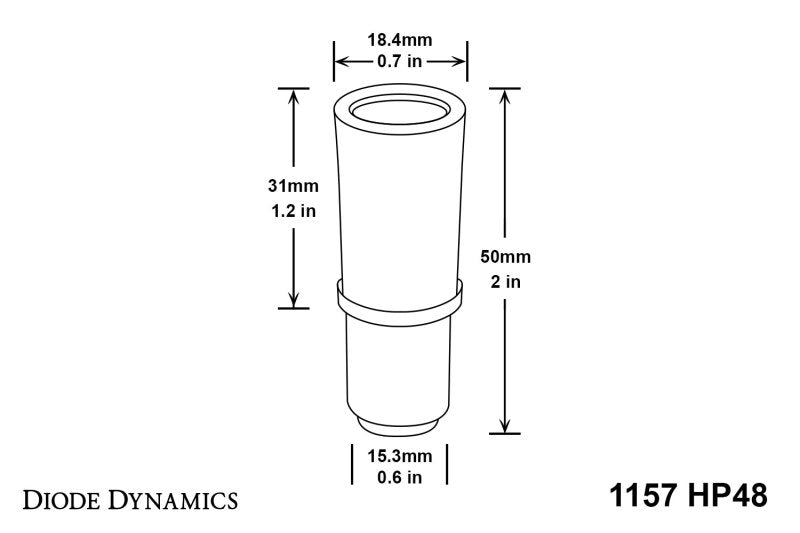 Diode Dynamics 1157 LED Bulb HP48 LED - Red Four