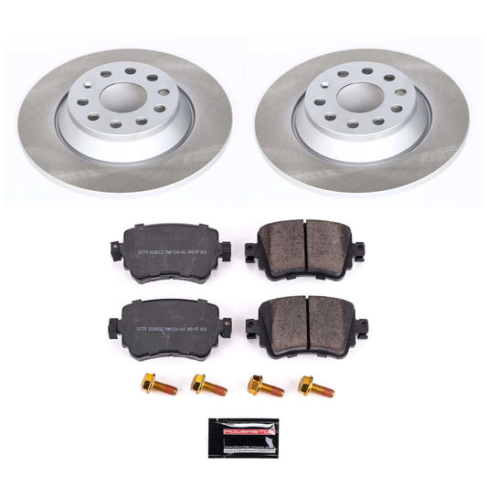 Power Stop 16-18 Audi Q3 Quattro Rear Semi-Coated Rotor Kit