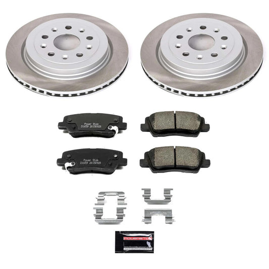 Power Stop 14-19 Cadillac CTS Rear Semi-Coated Rotor Kit