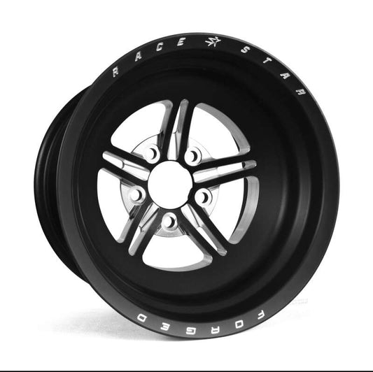 Race Star 63 Pro Forged 15x12 NBL Sportsman 5x4.50 BC / 4.00 BS Wheel - Black Anodized/Machined