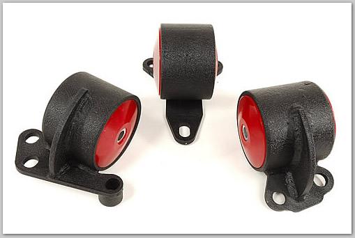 Innovative 92-95 Civic B/D Series Black Steel Mounts 85A Bushings (2 Bolt)