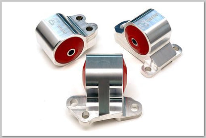 Innovative 92-95 Civic B/D Series Silver Aluminum Mounts 85A Bushings (3 Bolt)