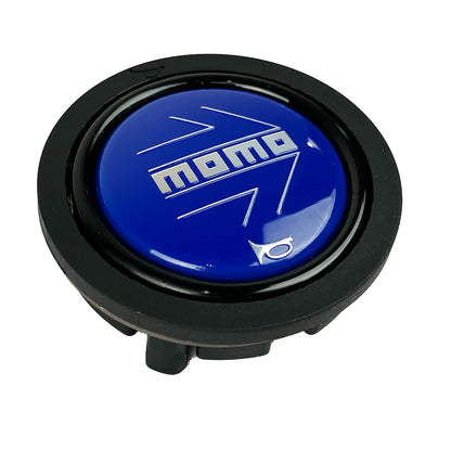 Momo Montecarlo Steering Wheel 350 mm - Black Leather/Blue Stitch/Black Spokes