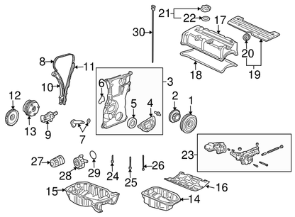 Honda - K-Series Baffle Flange Bolt (8x75) part 1 of 4 (oil pump hardware)