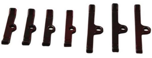 Moroso Chevrolet Big Block Valve Cover Hold Downs - Steel - Red Powder Coat - Set of 7