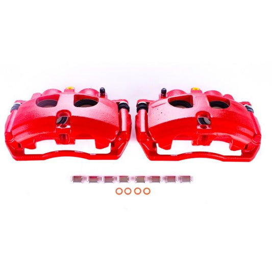 Power Stop 09-10 Dodge Ram 3500 Rear Red Calipers w/Brackets - Pair