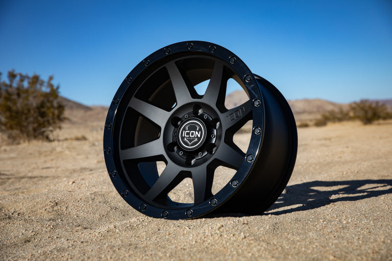 ICON Rebound 18x9 6x5.5 25mm Offset 6in BS 95.1mm Bore Double Black Wheel