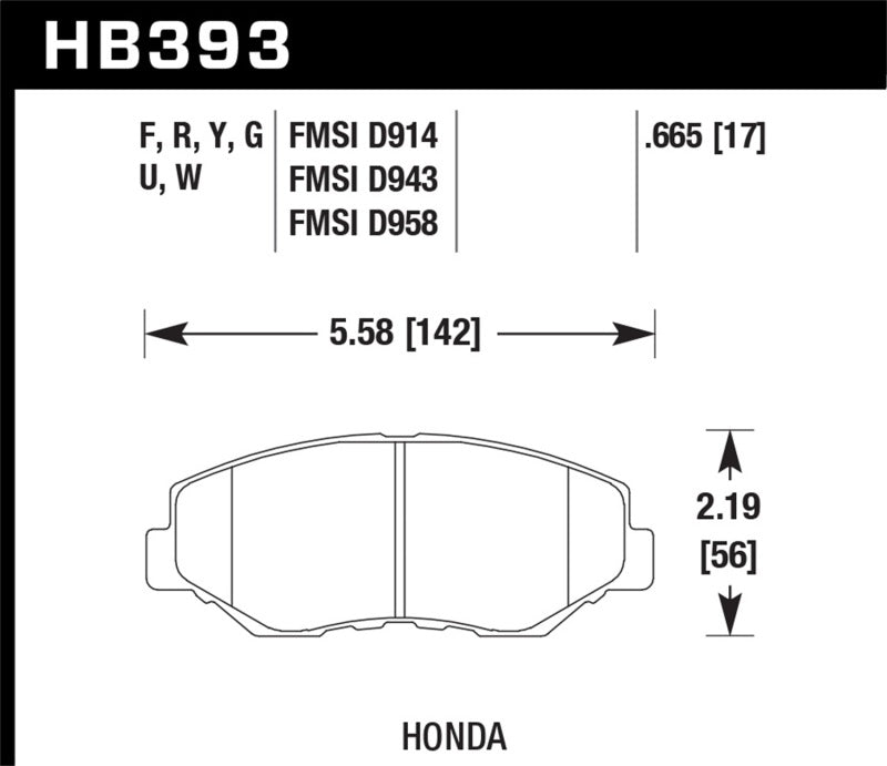 Hawk Acura/Honda HPS Street Front Brake Pads