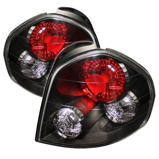 Spyder Hyundai Santa Fe 01-06 (01-04 Model use 3 Bulbs only)Euro Tail Lights Blk ALT-YD-HYSF01-BK