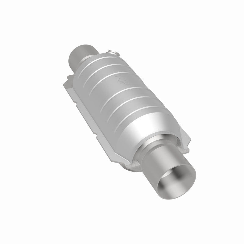MagnaFlow Univ Cat Conv 2in Inlet/Outlet Ctr/Ctr Round 11in Body L x 5.125in W x 15in Overall L