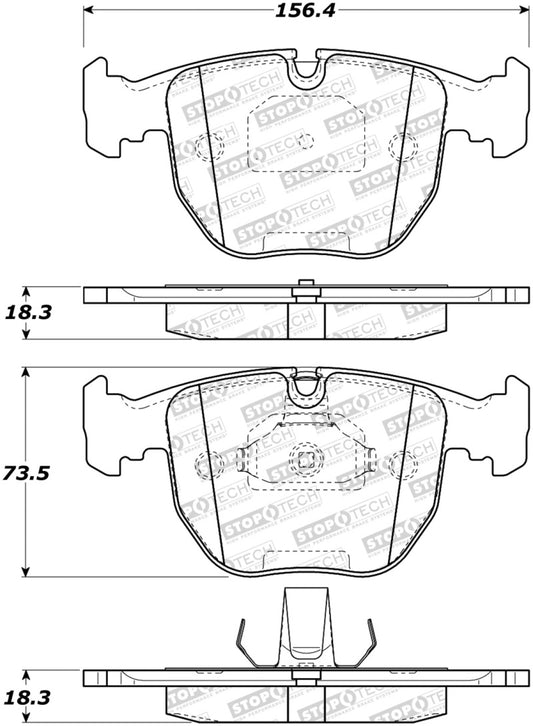 StopTech Sport Brake Pads w/Shims and Hardware - Front