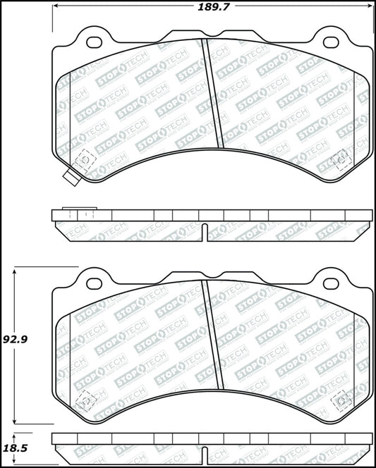 StopTech Street Select Brake Pads - Front