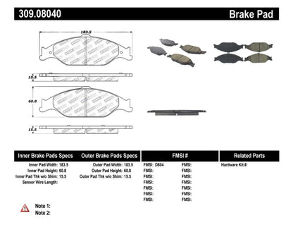 StopTech Performance Brake Pads